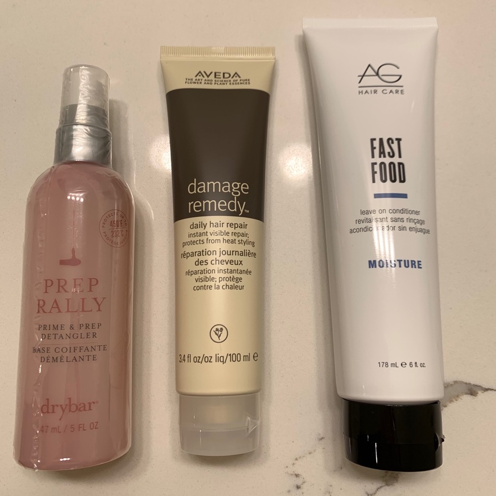 Prep Rally, Aveda Damage Remedy, AG Fast Food